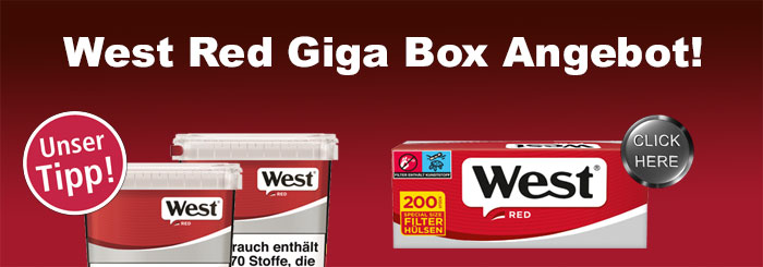 West Red 10 x 205g mit Zigarettenbox