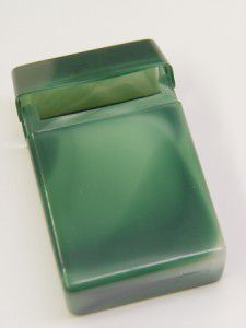Zigarettenbox Plastik grün marmoriert 