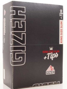Gizeh Black King Size Slim + Tips 26x34 