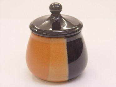 Tabaktopf Keramik schwarz/braun #2 