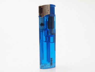 Einwegfeuerzeug Lux transparent blau 