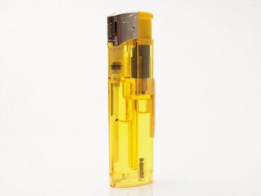 Einwegfeuerzeug Lux transparent gelb 