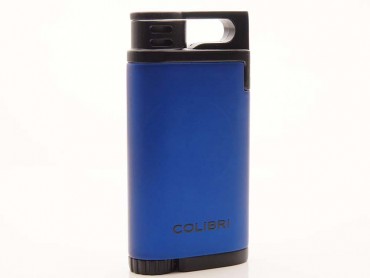Colibri Feuerzeug Belmont II schwarz/blau Laser 