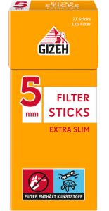 Gizeh Filter Sticks Extra Slim / 126 Stück 